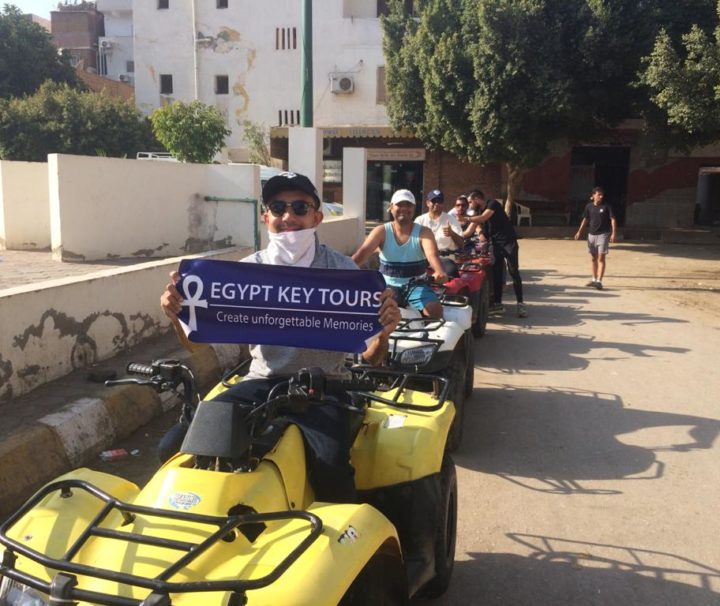 Men with Egypt Tours Banner