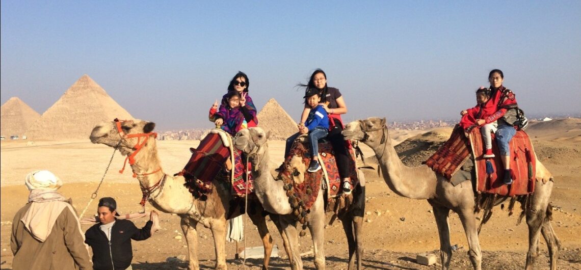 Riding Camel at Giza Pyramids