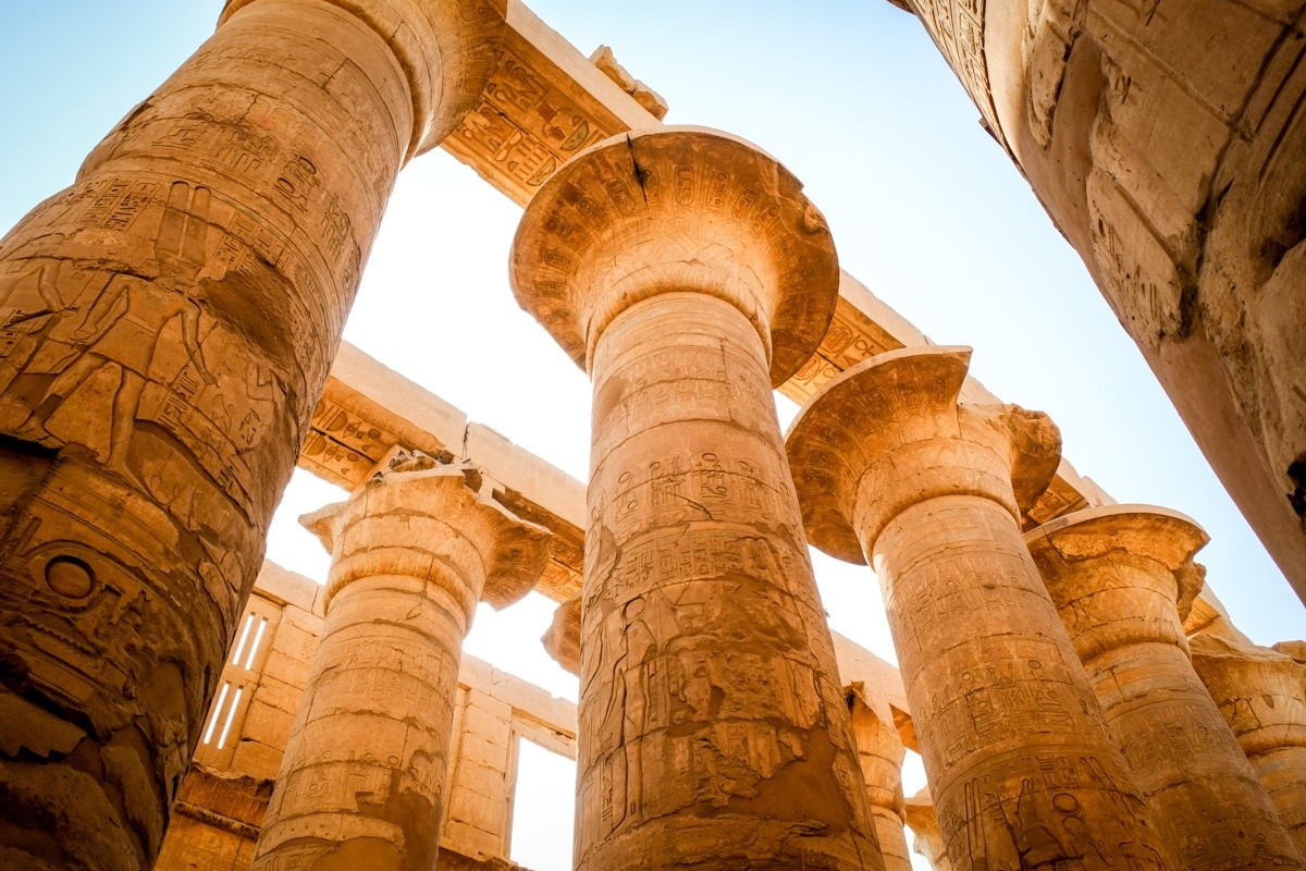 The Great Hypostyle Hall at Karanak Temple Luxor, Egypt